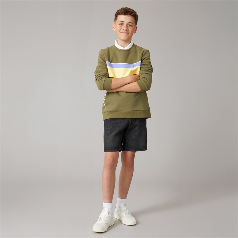 Lacoste Boys Sweatshirt Olive/Farine - Image 4