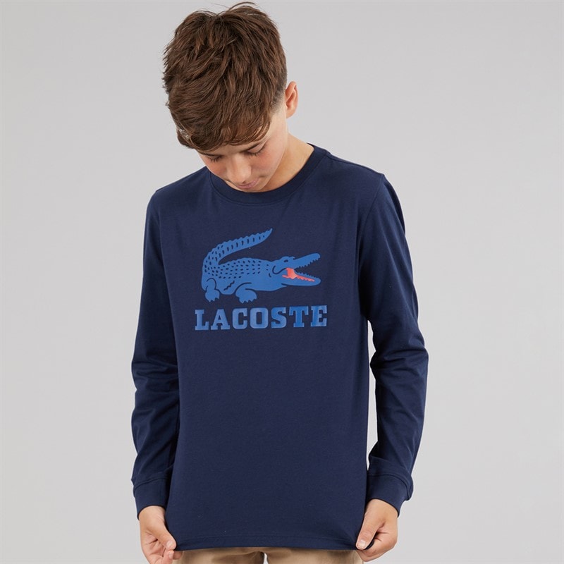 Lacoste Boys Long Sleeve T-Shirt Marine