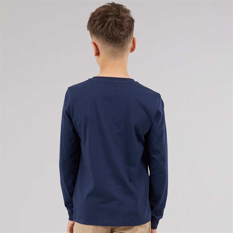 Lacoste Boys Long Sleeve T-Shirt Marine - Image 2