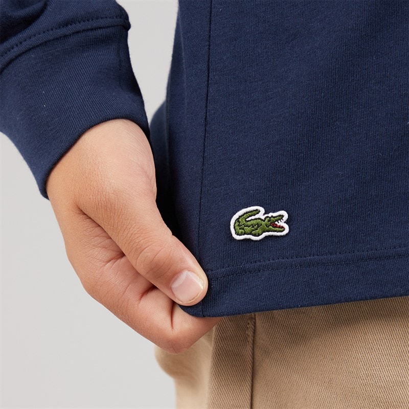 Lacoste Boys Long Sleeve T-Shirt Marine - Image 3