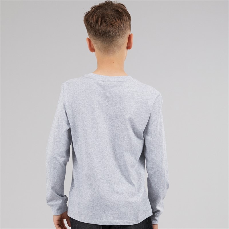 Lacoste Boys Long Sleeve T-Shirt Argent Chine - Image 2