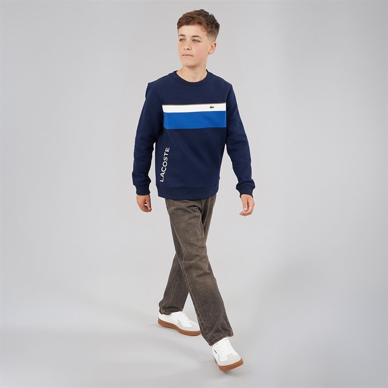 Lacoste Boys Sweatshirt Marine/Olive - Image 4