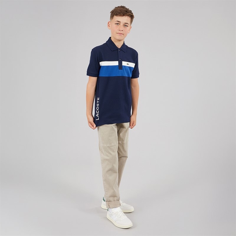 Lacoste Boys Polo Shirt Marine/Olive - Image 4
