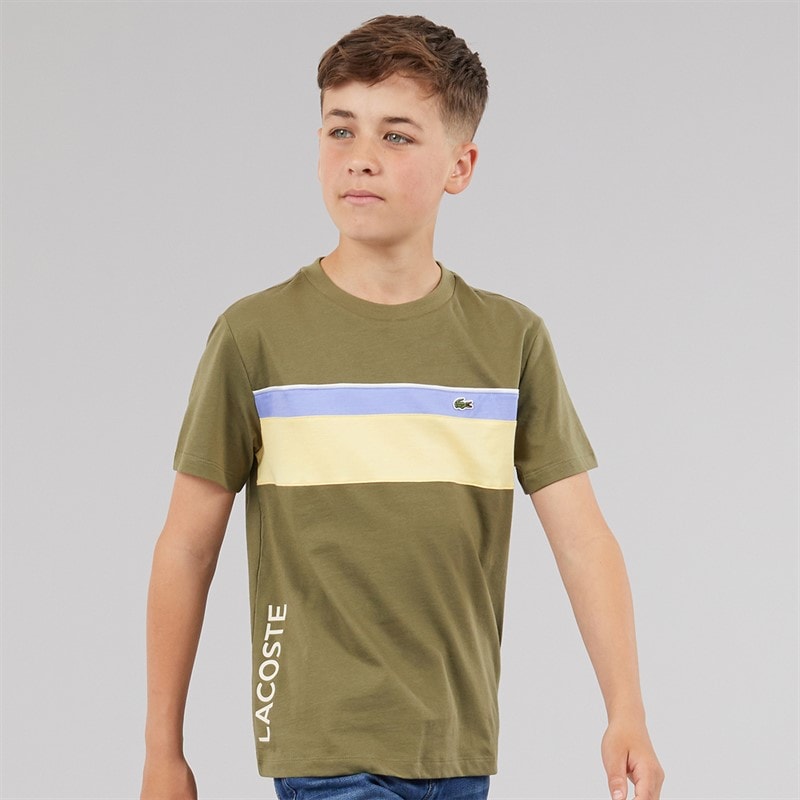 Lacoste Boys T-Shirt Olive/Farine