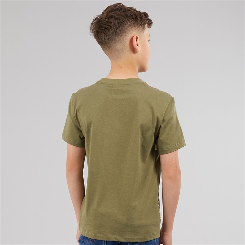 Lacoste Boys T-Shirt Olive/Farine - Image 2