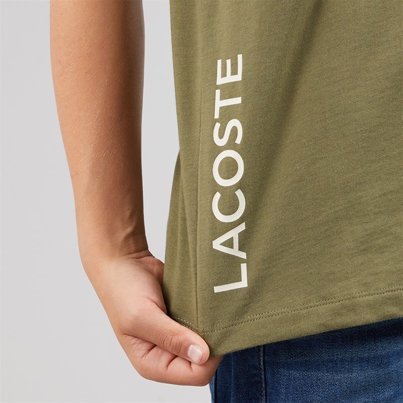 Lacoste Boys T-Shirt Olive/Farine - Image 3