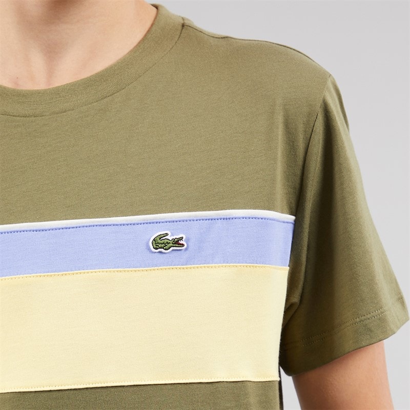 Lacoste Boys T-Shirt Olive/Farine - Image 5