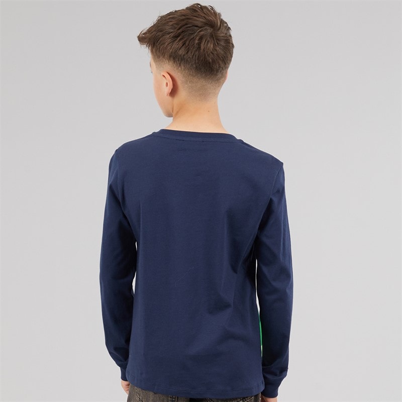 Lacoste Boys Long Sleeve T-Shirt Marine - Image 2
