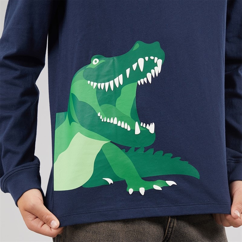Lacoste Boys Long Sleeve T-Shirt Marine - Image 3