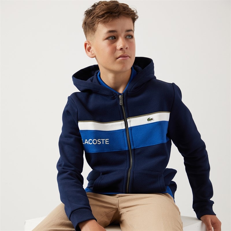 Lacoste Boys Zip Hoodie Marine - Image 1
