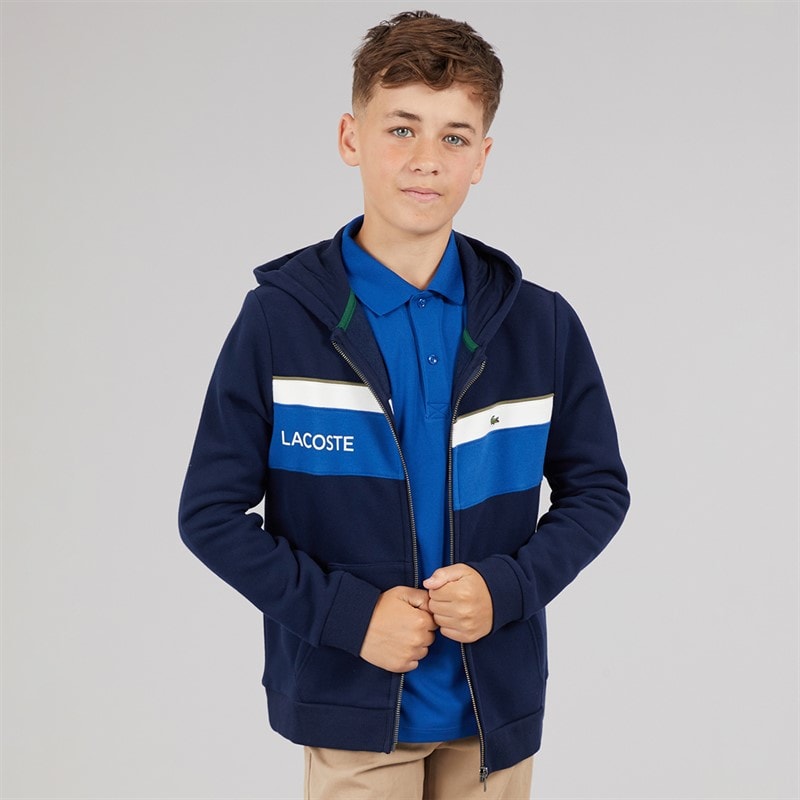 Lacoste Boys Zip Hoodie Marine - Image 3
