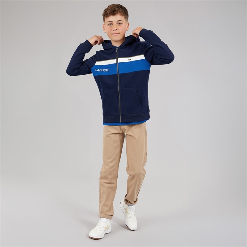 Lacoste Boys Zip Hoodie Marine - Image 4