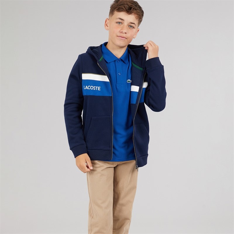 Lacoste Boys Zip Hoodie Marine - Image 5