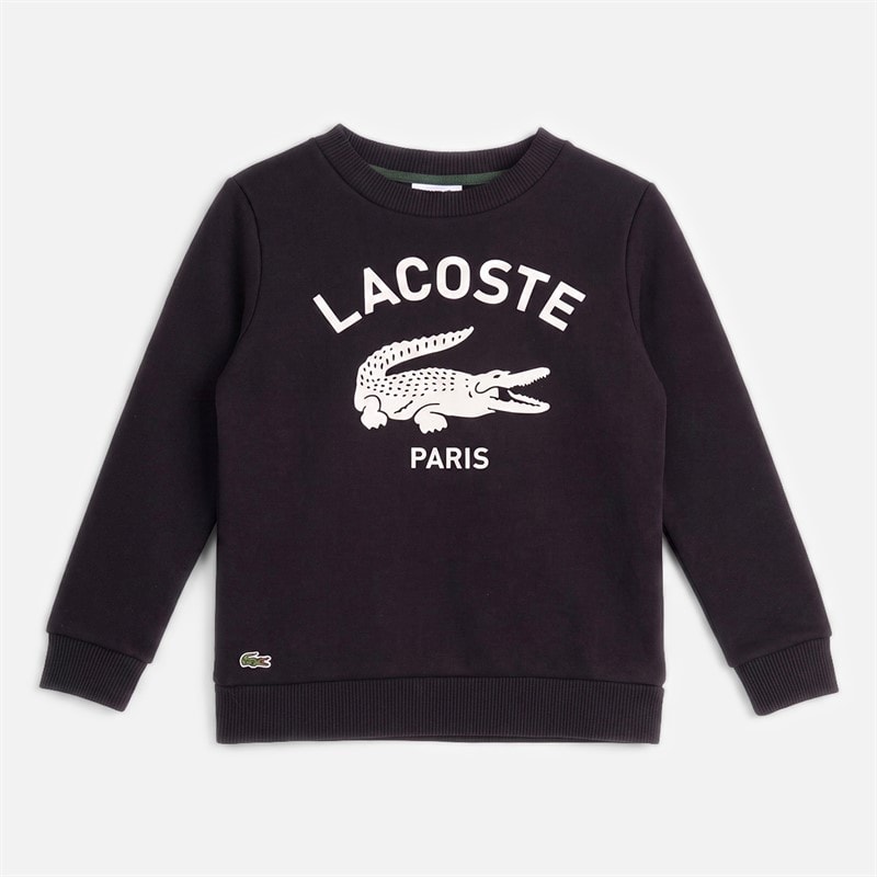 Lacoste Boys Sweatshirt And Joggers Tracksuit Noir - Image 2