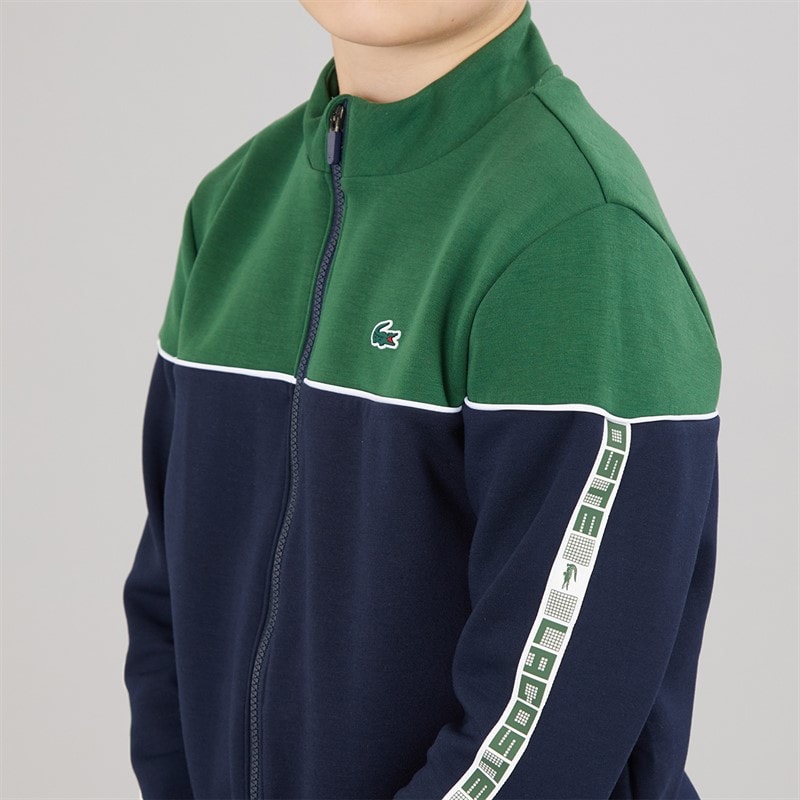 Lacoste Boys Grid Tapered Track Tracksuit Marine - Image 3