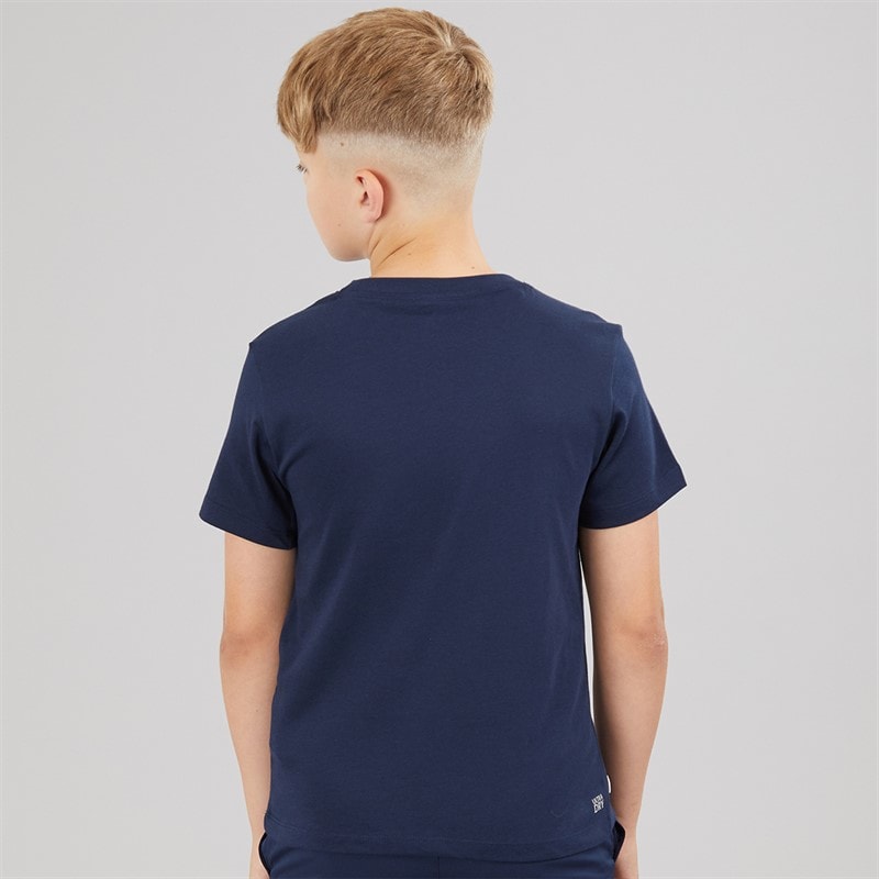 Lacoste Boys Wordmark Croc T-Shirt Marine - Image 2