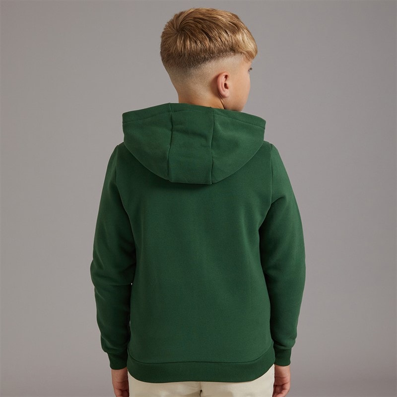 Lacoste Boys Core Fleece Full Zip Hoodie Vert - Image 2