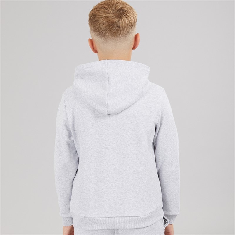 Lacoste Boys Motion Croc Hoodie Argent Chine Heather - Image 2