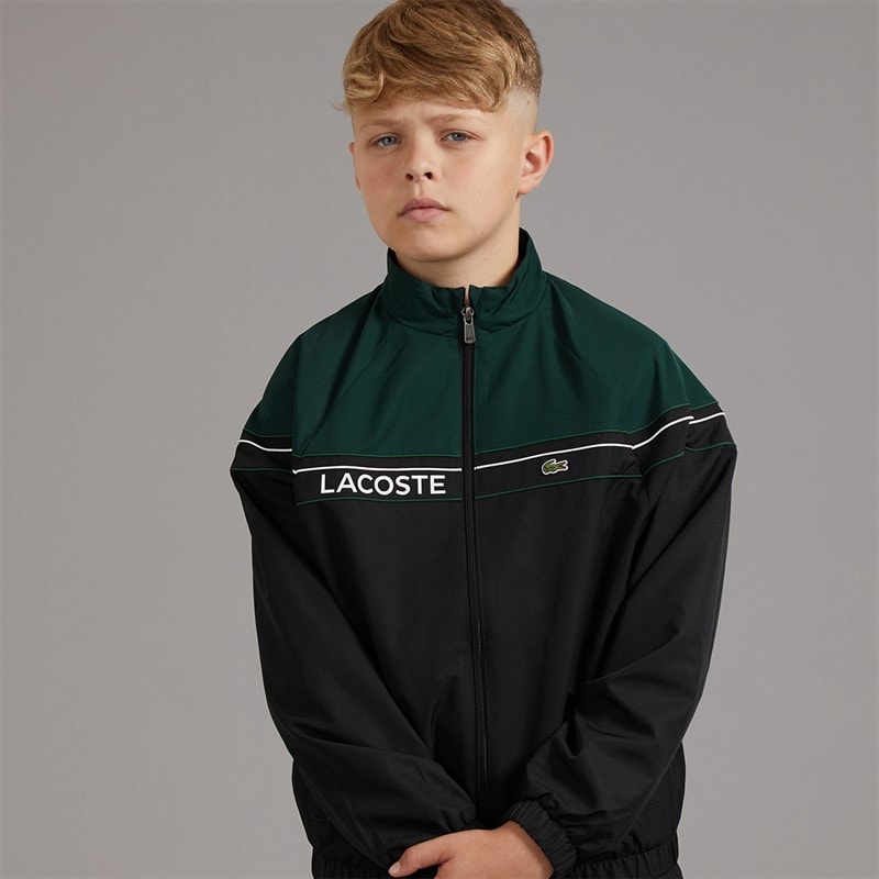 Lacoste Boys Colourblock Tracksuit Noir - Image 3