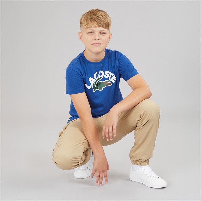 Lacoste Boys Life Croc Cargo Trousers Viennois - Image 4