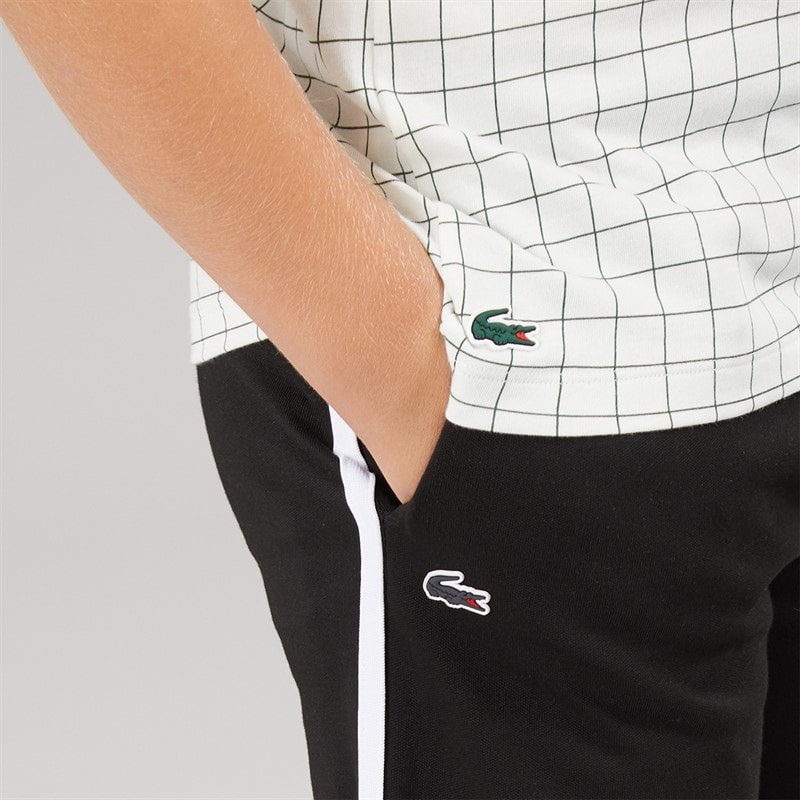 Lacoste Boys Grid T-Shirt Farine - Image 3