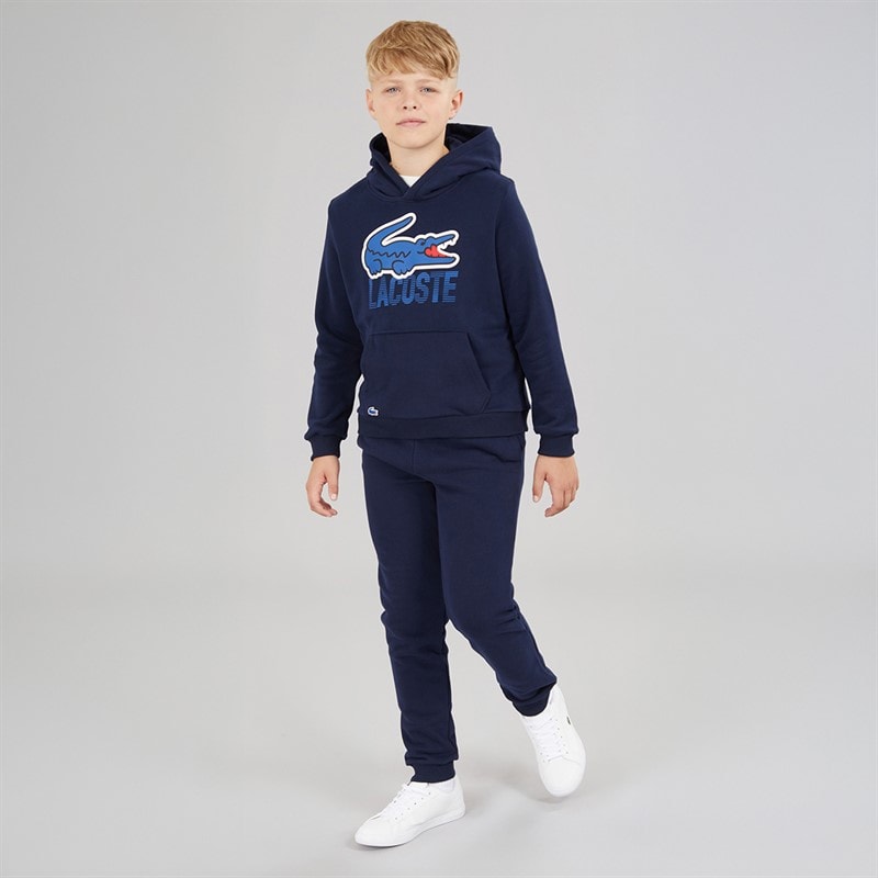 Lacoste Boys Motion Croc Hoodie Marine - Image 4