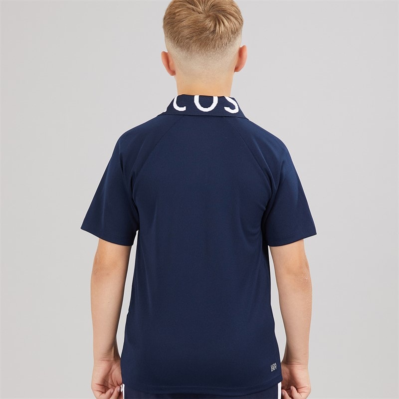Lacoste Boys Jacquard Polo Shirt Marine - Image 2