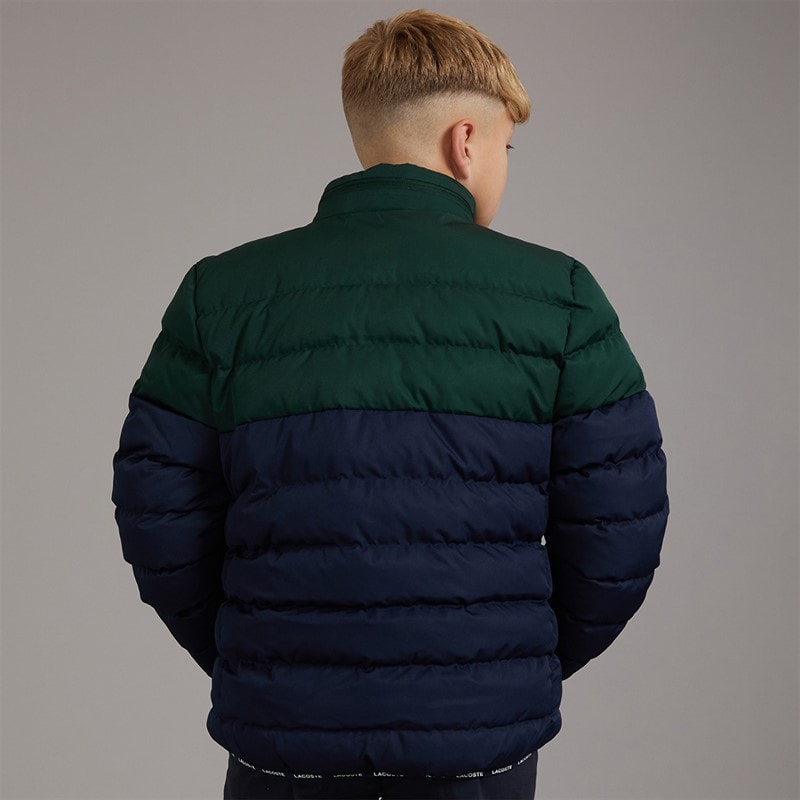 Lacoste Boys Colourblock Puffer Jacket Sinople - Image 2