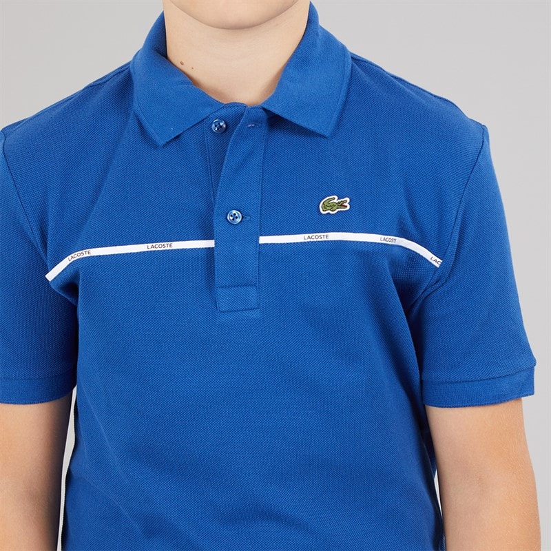 Lacoste Boys Polo Shirt Bleu France - Image 3