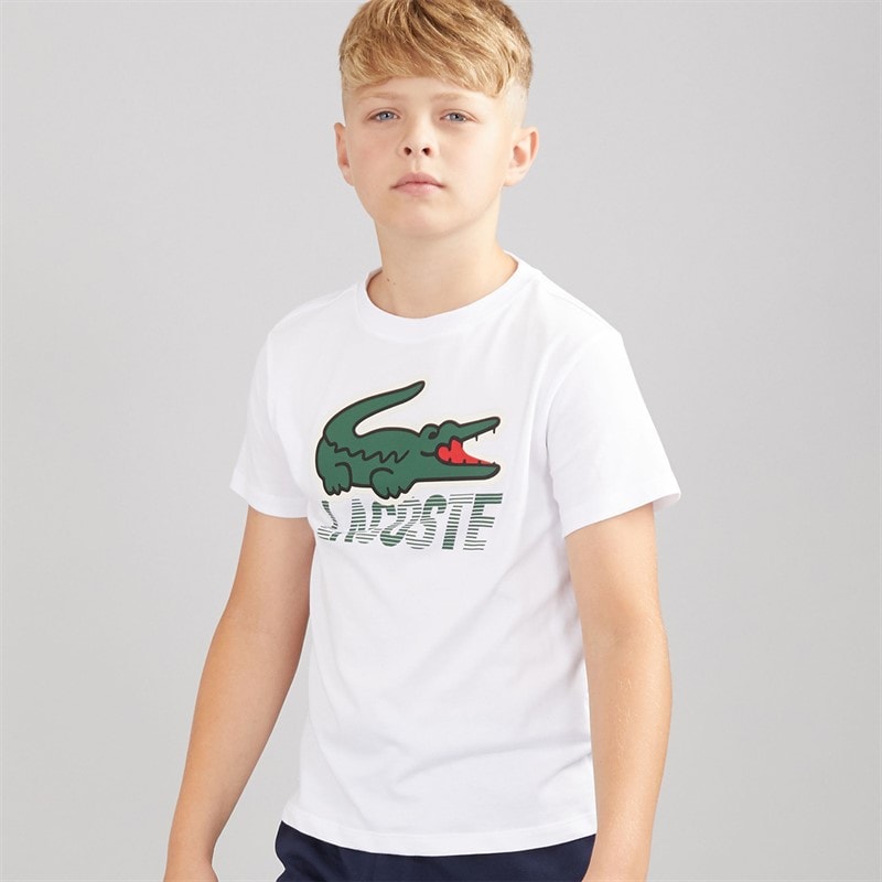 Lacoste Boys Motion Croc T-Shirt Blanc - Image 2