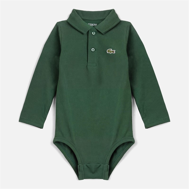 Lacoste Baby Boys Long Sleeve Polo Bodysuit Vert