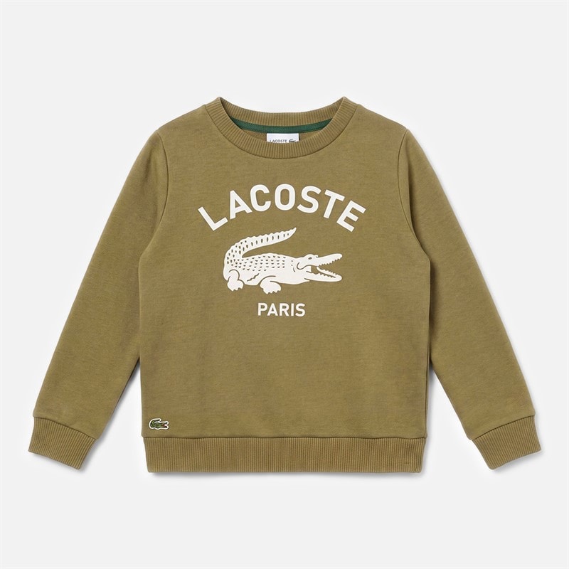 Lacoste Boys Sweatshirt And Joggers Tracksuit Lacoste Olive - Image 2