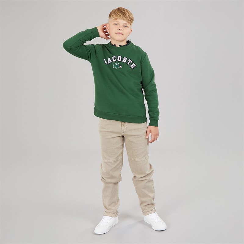 Lacoste Boys Chenille Sweatshirt Vert - Image 3