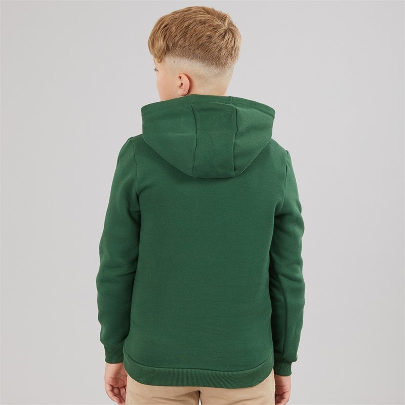 Lacoste Boys Core Fleece Hoodie Vert - Image 2
