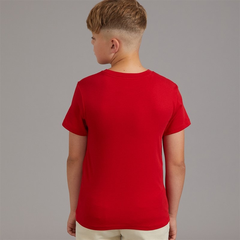 Lacoste Boys Wordmark Croc T-Shirt Lacoste Rouge - Image 2
