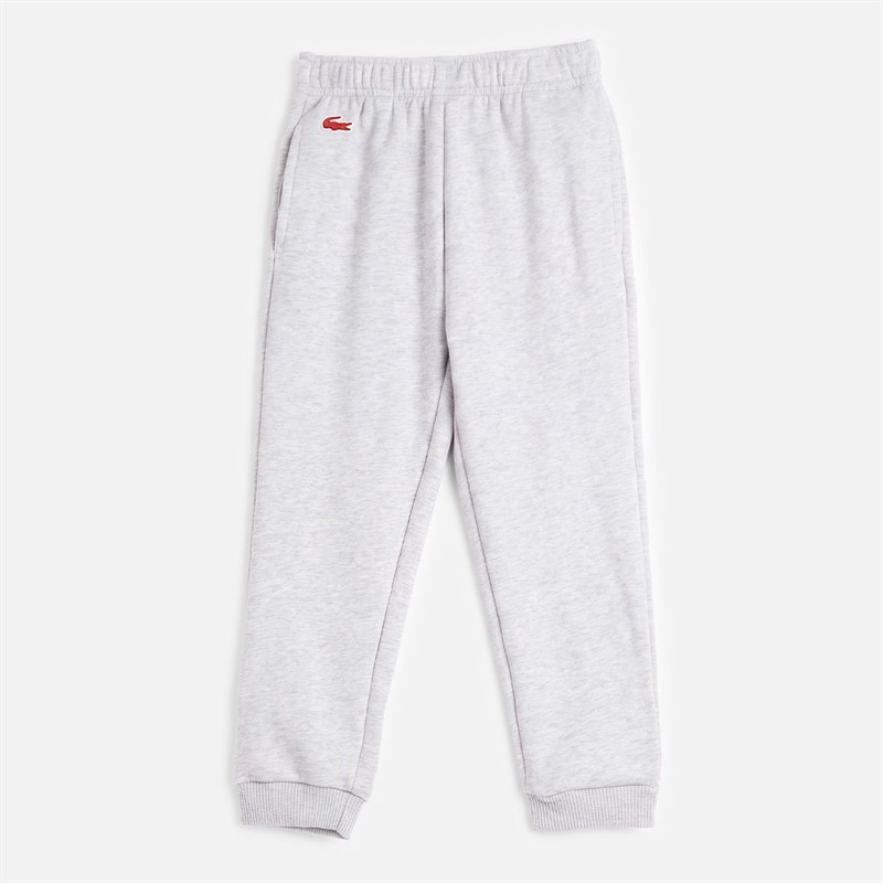 Lacoste Boys French Terry Hoodie And Joggers Tracksuit Argent Chine Heather - Image 3