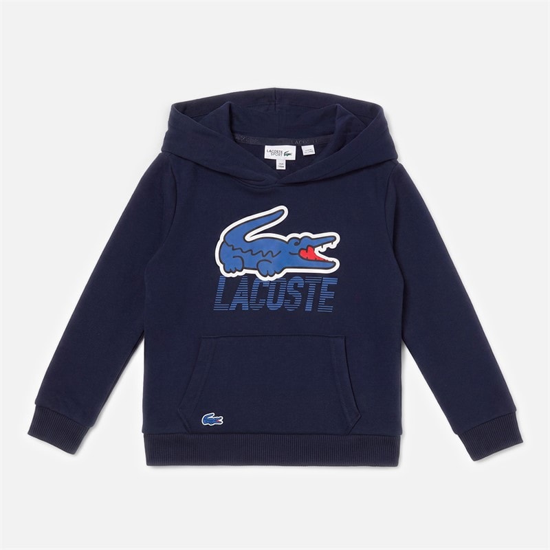 Lacoste Boys French Terry Hoodie And Joggers Tracksuit Marine - Image 2