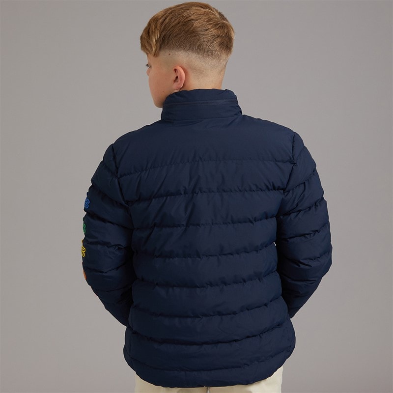 Lacoste Boys Croc Patches Puffer Jacket Marine - Image 2