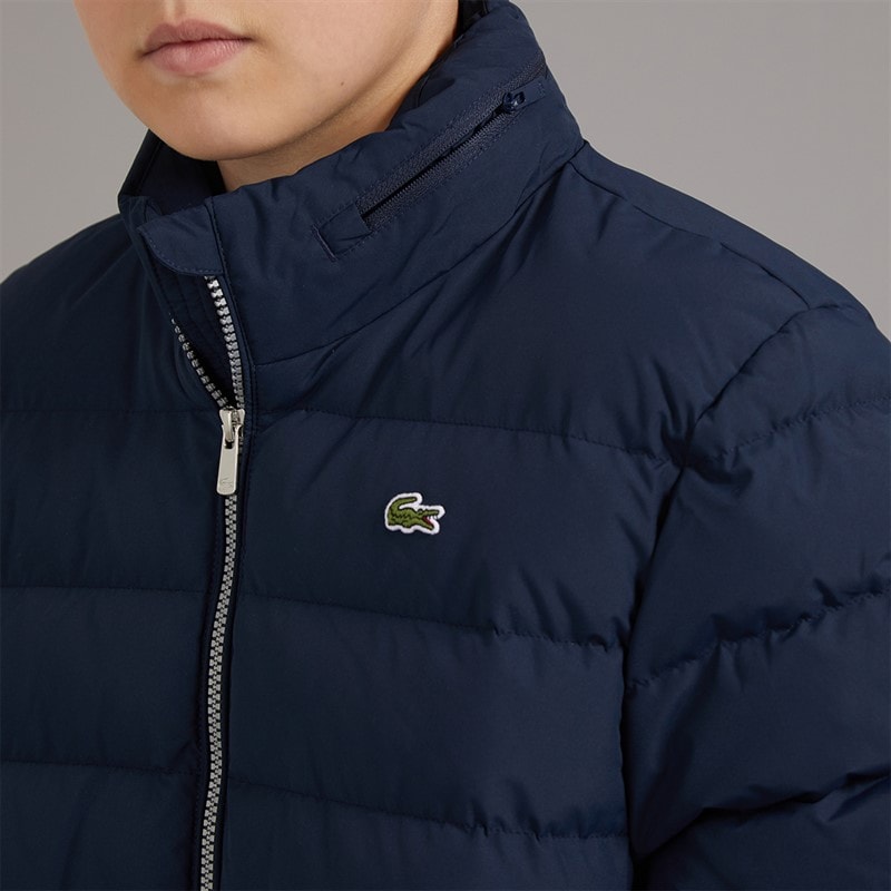 Lacoste Boys Croc Patches Puffer Jacket Marine - Image 3