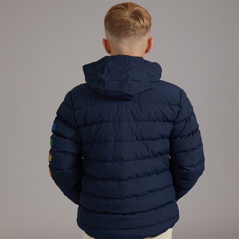 Lacoste Boys Croc Patches Puffer Jacket Marine - Image 5