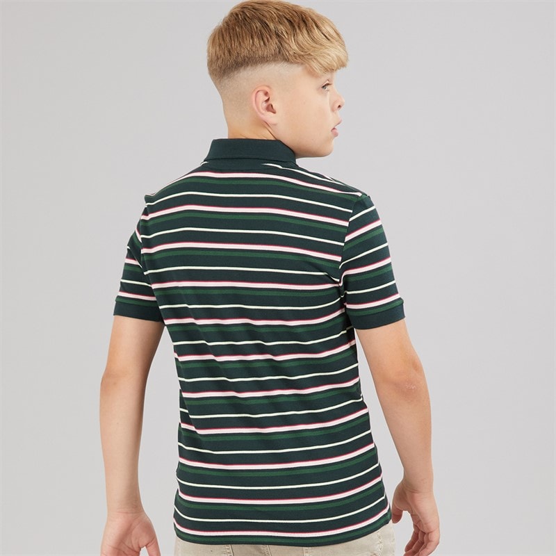 Lacoste Boys Feeder Polo Shirt Sinople Heather - Image 2