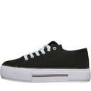 Loyalty And Faith Womens Millie Canvas Platform Trainers Black/White