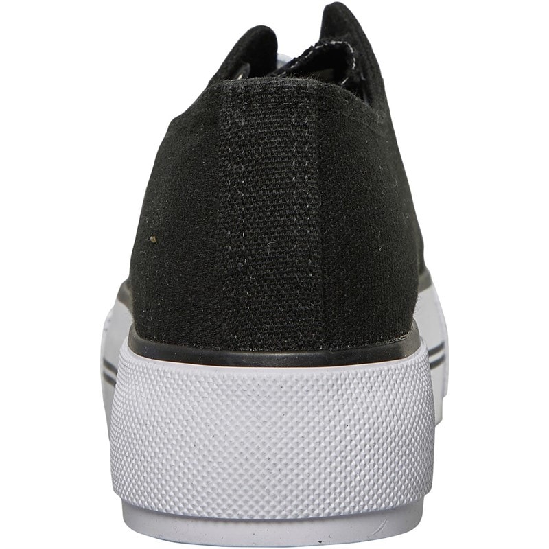 Loyalty And Faith Womens Millie Canvas Platform Trainers Black/White - Image 3