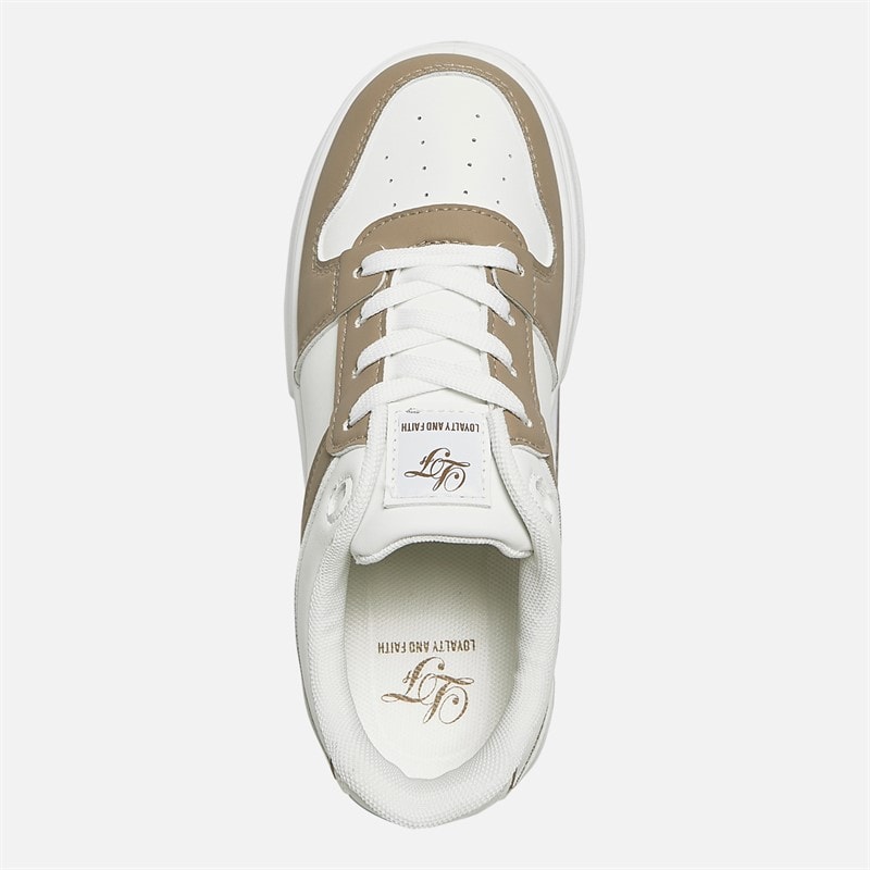 Loyalty And Faith Junior Girls Ashleigh Trainers White/Sand - Image 4