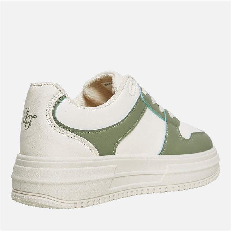 Loyalty And Faith Junior Girls Ashleigh Trainers Off White/Green - Image 5