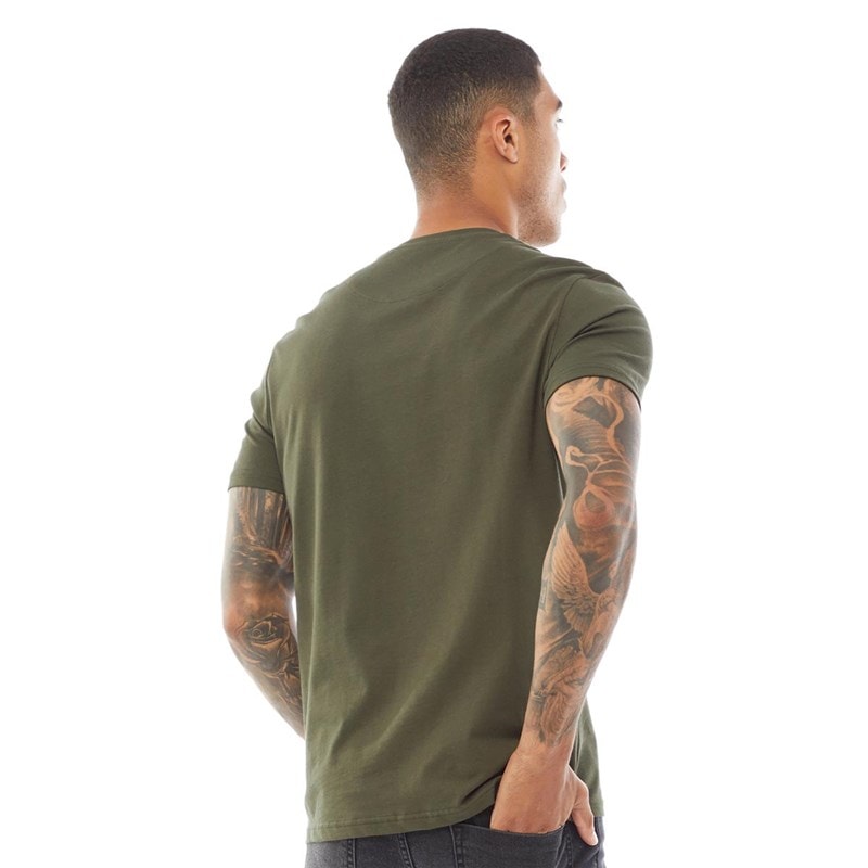 Lyle And Scott Vintage Mens Plain T-Shirt Olive - Image 2