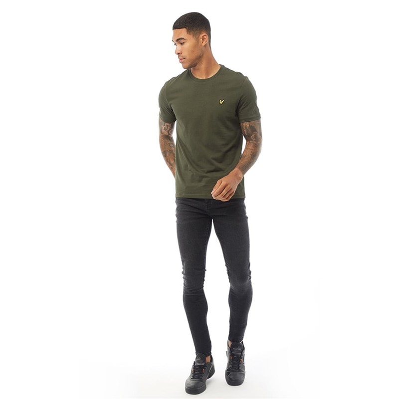 Lyle And Scott Vintage Mens Plain T-Shirt Olive - Image 3