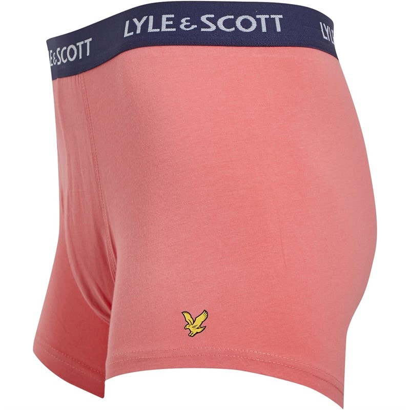 Lyle And Scott Vintage Mens Miller Five Pack Boxer Trunks Cool Blue/Tea Rose/White/French Vanilla/Light Grey Marl - Image 2