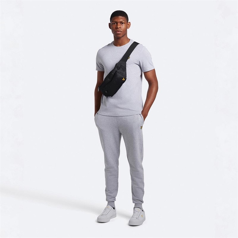 Lyle And Scott Vintage Mens Plain T-Shirt Light Grey Marl - Image 5