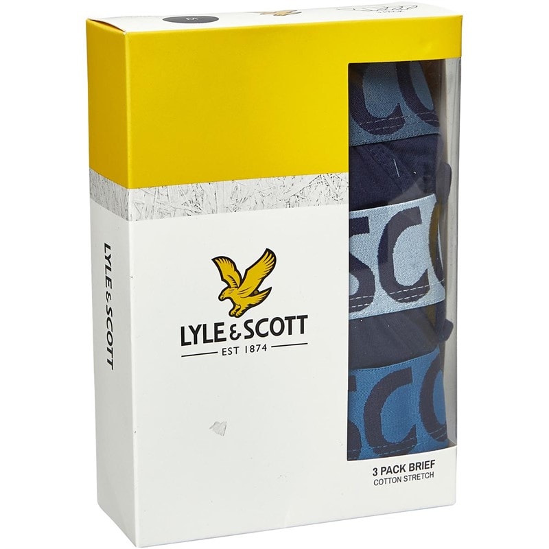 Lyle And Scott Vintage Mens Ryder Three Pack Briefs Peacoat - Image 2